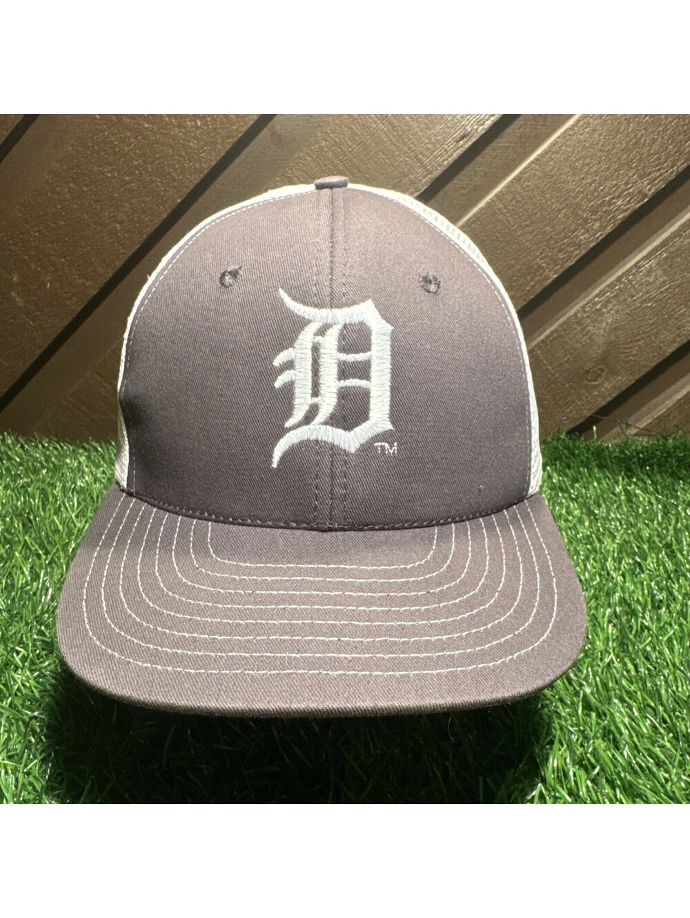 Detroit Tigers Hat Snapback Union Made USA Michigan AFL-CIO Trucker Cap Gray